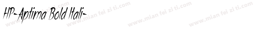 HP-Aptima Bold Itali字体转换